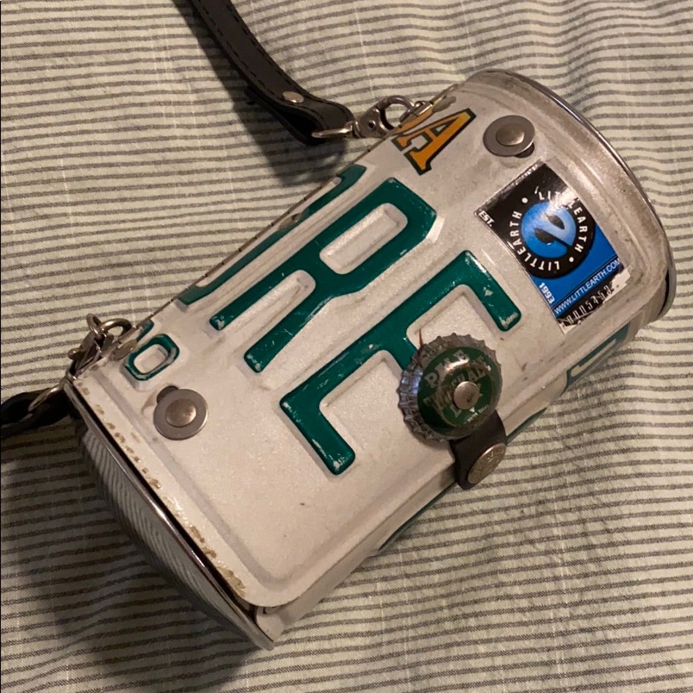 Little Earth Recycled License Plate Purse